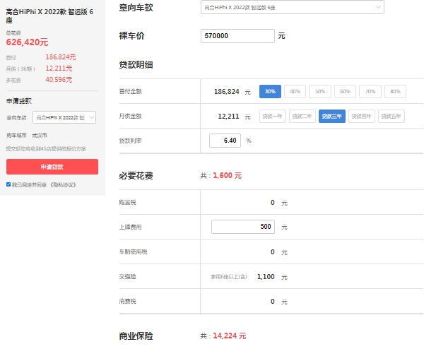 高合汽車2022最新款價格,有兩款車型在售(高合HiPhi X報價57萬起)