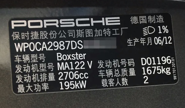 車輛型號(hào)是什么 是由阿拉伯?dāng)?shù)字以及大寫英文字母組成