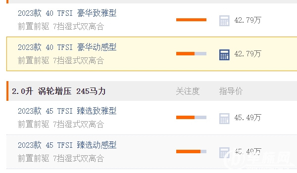 奧迪多少錢 A6L新車起步售價42.79萬元（綜合優惠6.19萬）