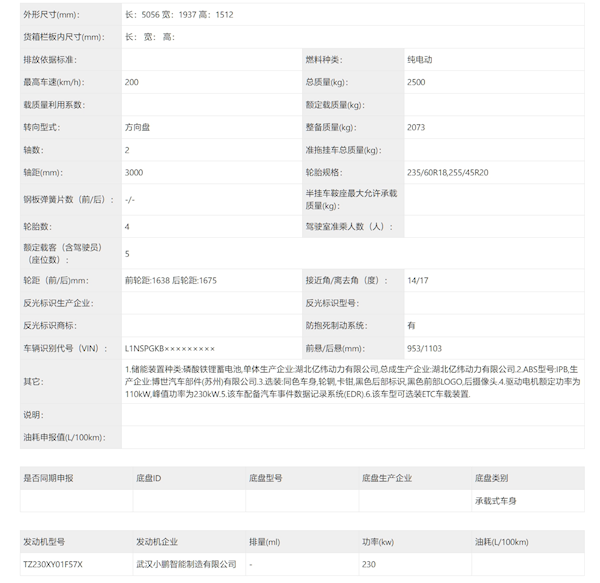 車長超5米！小鵬全新車型P7 完成申報：造型亮眼對標智界S7