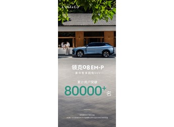 領克08EM-P累計用戶超8萬名 限時售17.98萬-24.28萬元